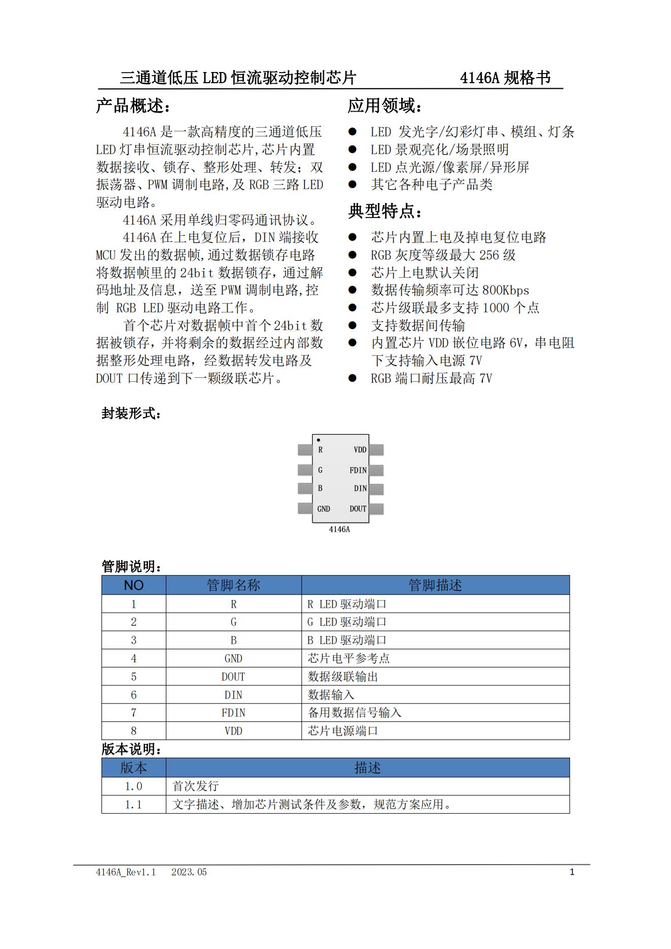 4146A(5V-RGB)_Datesheet_CN_V1